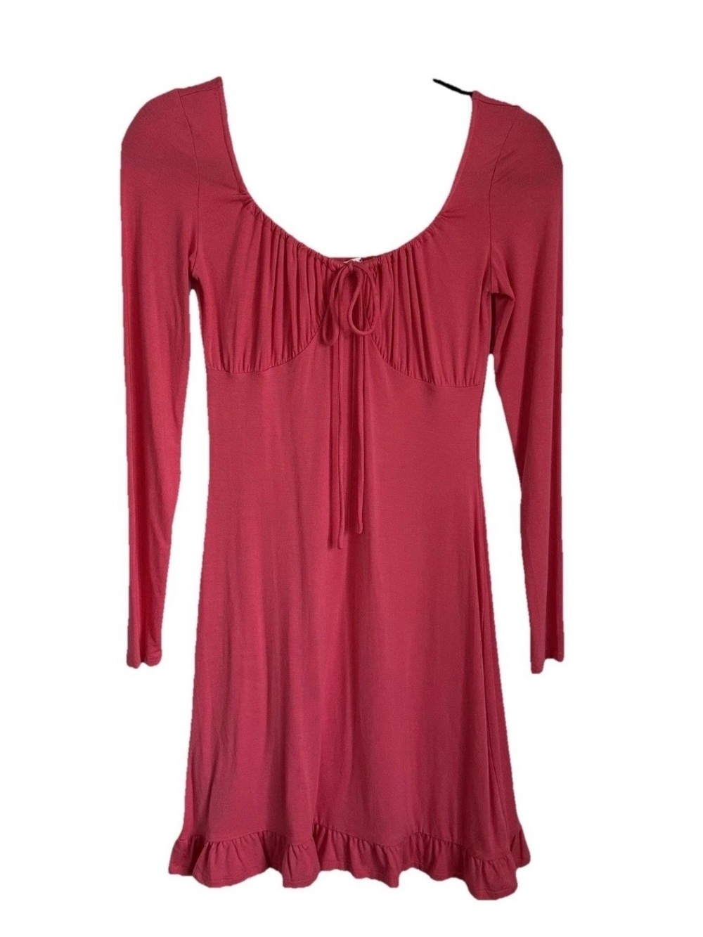 Mng Babydoll Ruffle Pink Womens XS Dress Coquette Barbie Milkmaid Fairy Twee